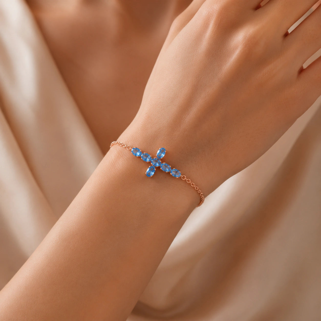 Rose Gold Blue Topaz — Mariailenia