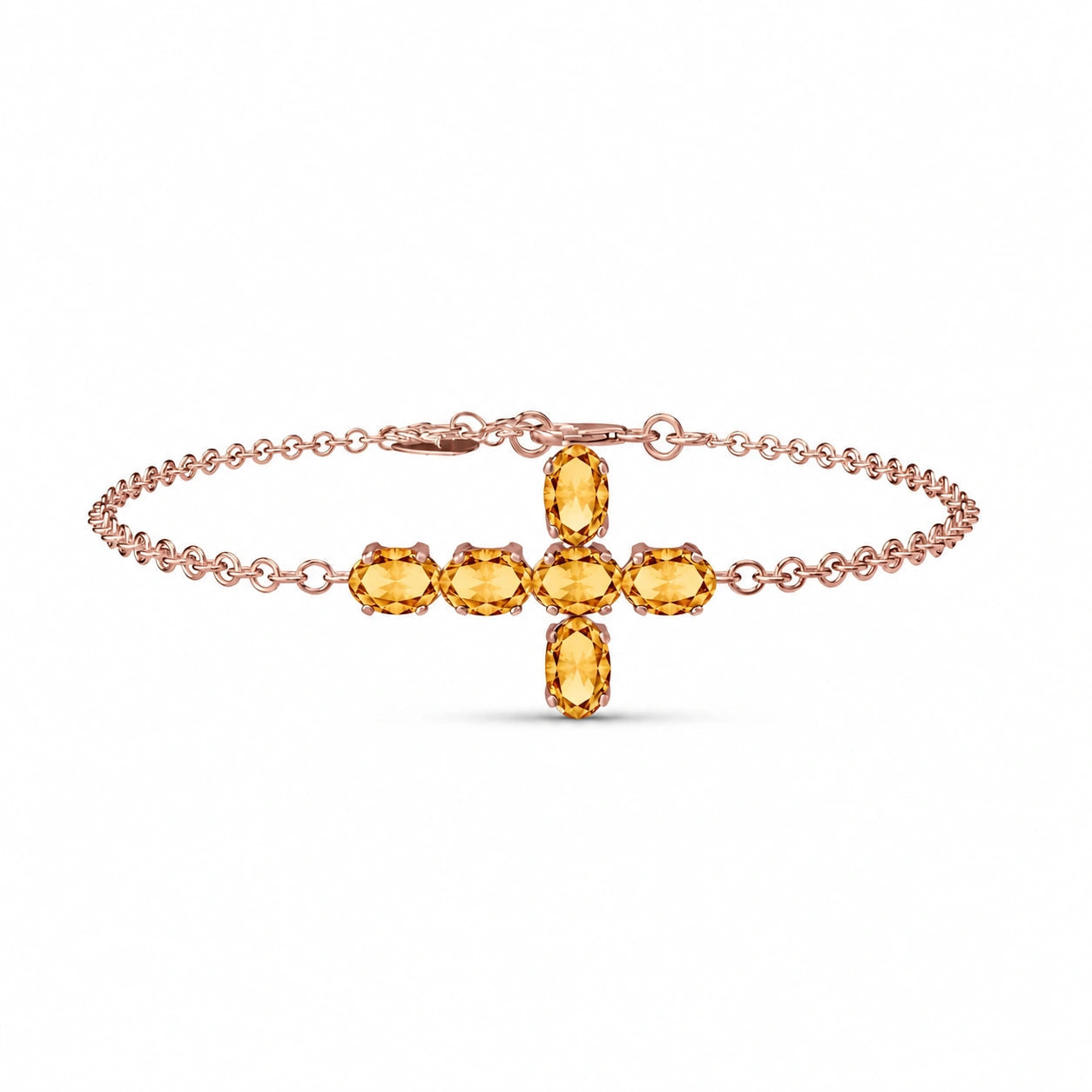 Rose Gold Celeste Bracelet Citrine 10K — Lucrezia