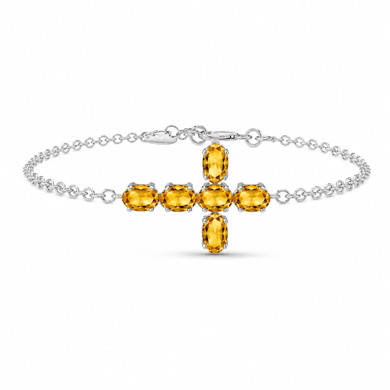 White Gold Celeste Bracelet Citrine 10K — Lucrezia