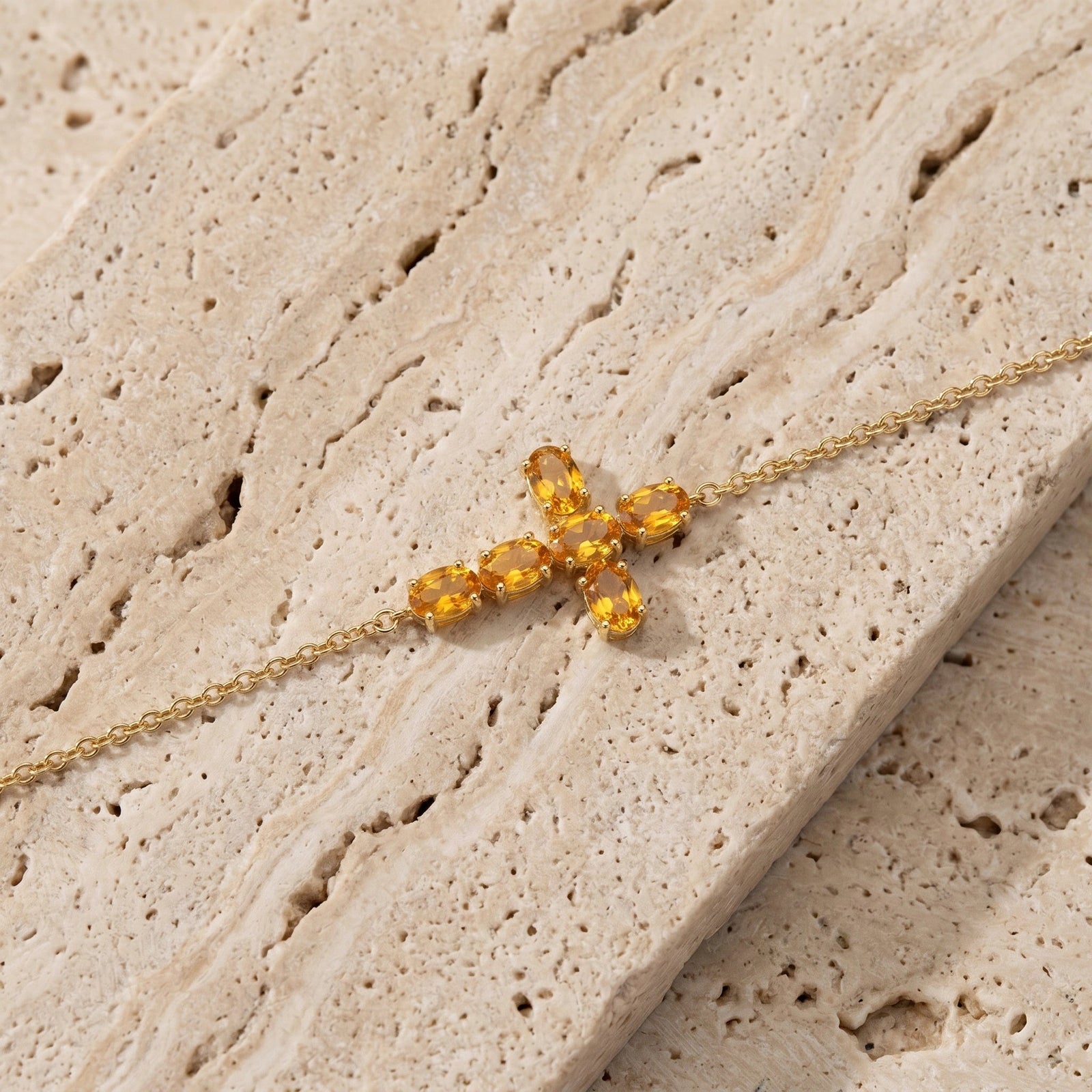 Yellow Gold Celeste Bracelet Citrine 10K — Lucrezia