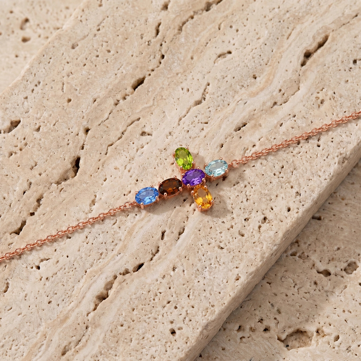 Rose Gold Multi-Gemstone — Mariailenia