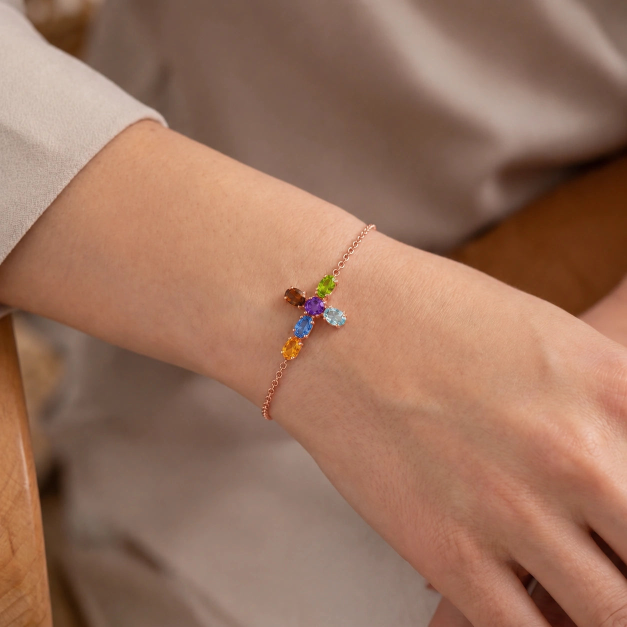 Rose Gold Multi-Gemstone — Mariailenia