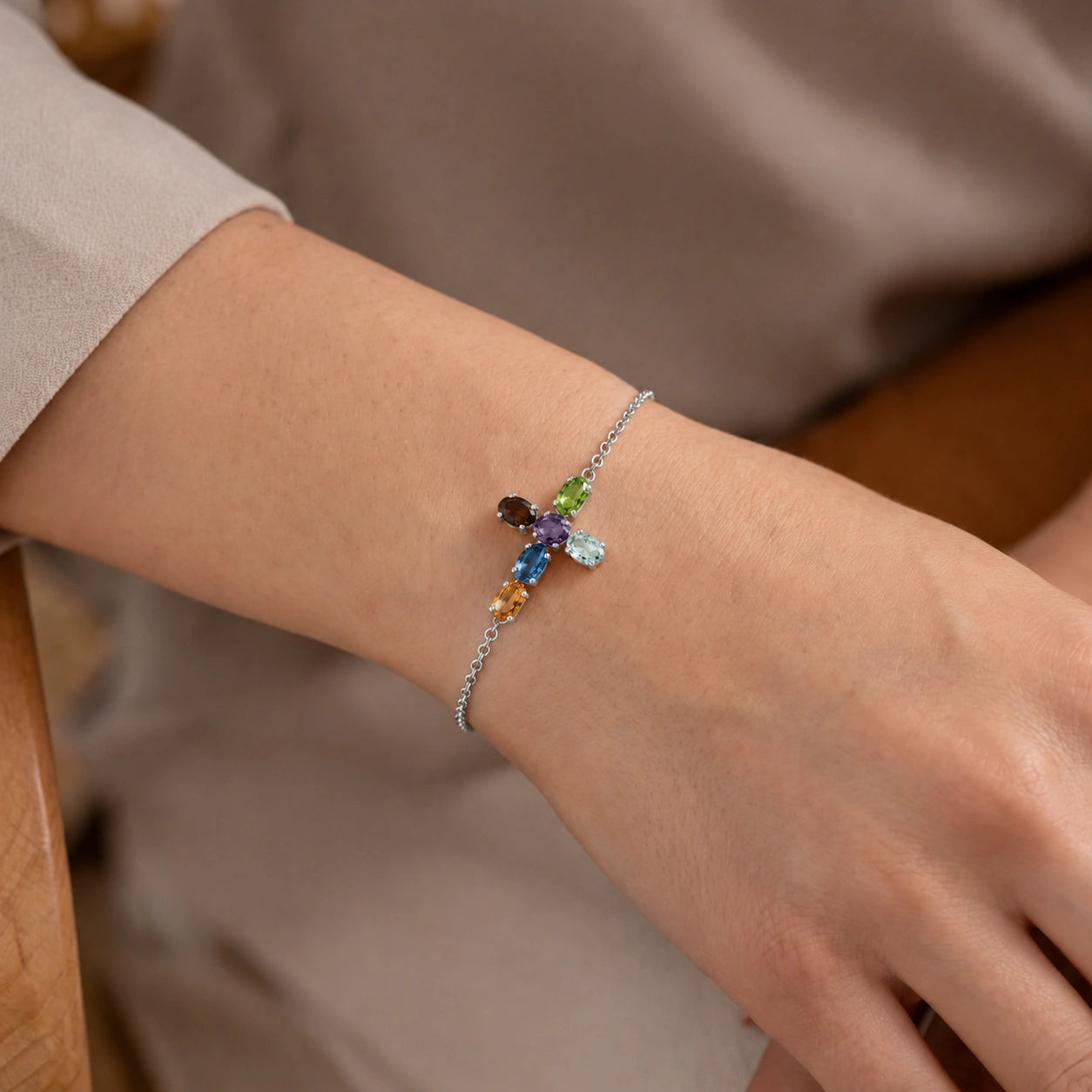 White Gold Multi-Gemstone — Mariailenia