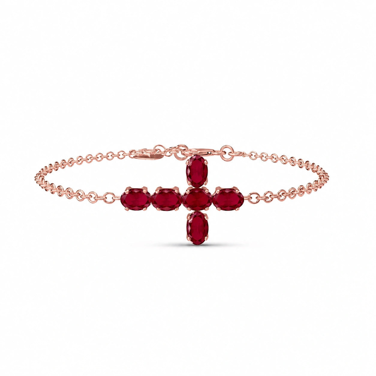 Rose Gold Celeste Bracelet Ruby 10K — Lucrezia