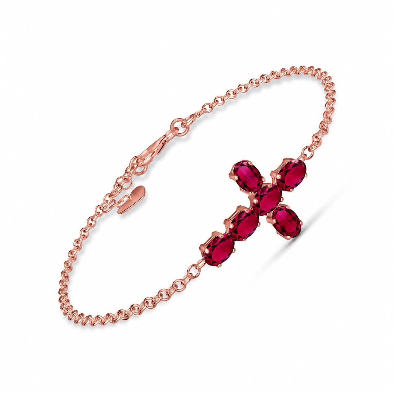 Rose Gold Celeste Bracelet Ruby 10K — Lucrezia
