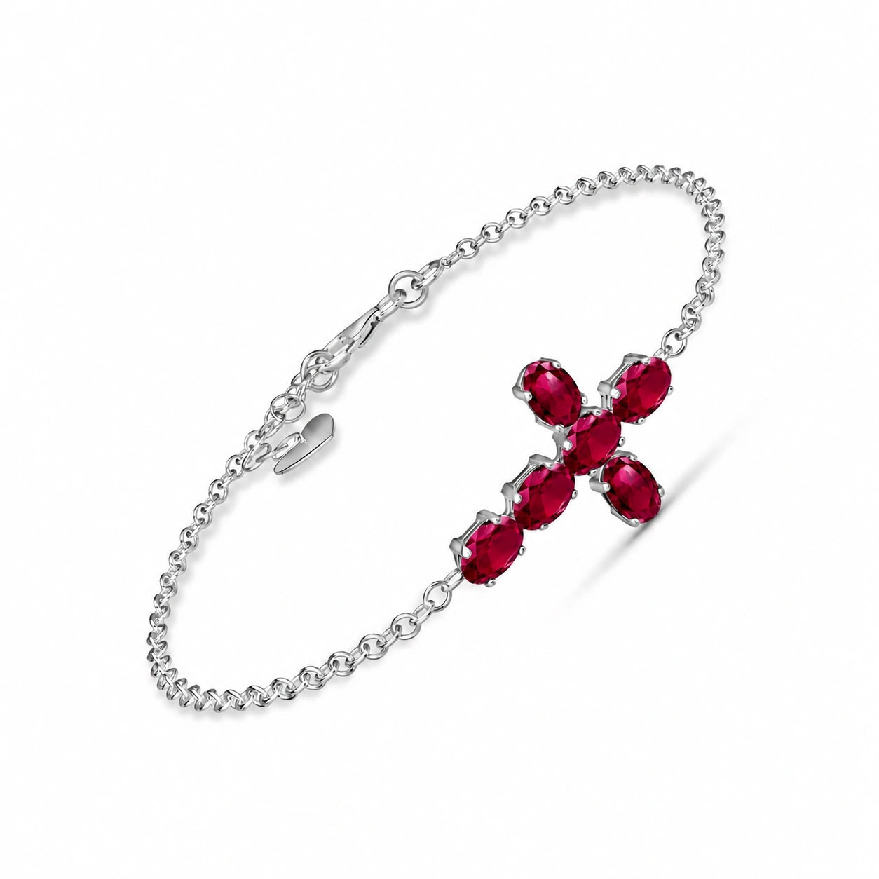 White Gold Celeste Bracelet Ruby 10K — Lucrezia