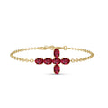 Yellow Gold Celeste Bracelet Ruby 10K — Lucrezia