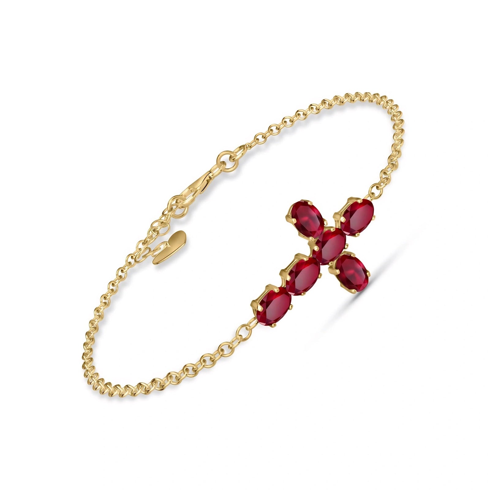 Yellow Gold Celeste Bracelet Ruby 10K — Lucrezia