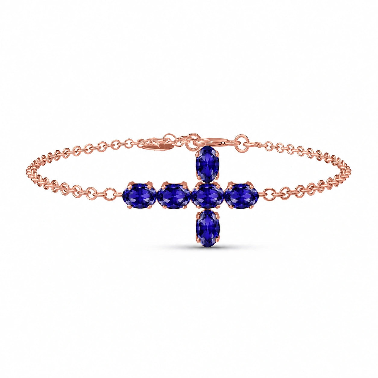 Rose Gold Celeste Bracelet Sapphire 10K — Lucrezia