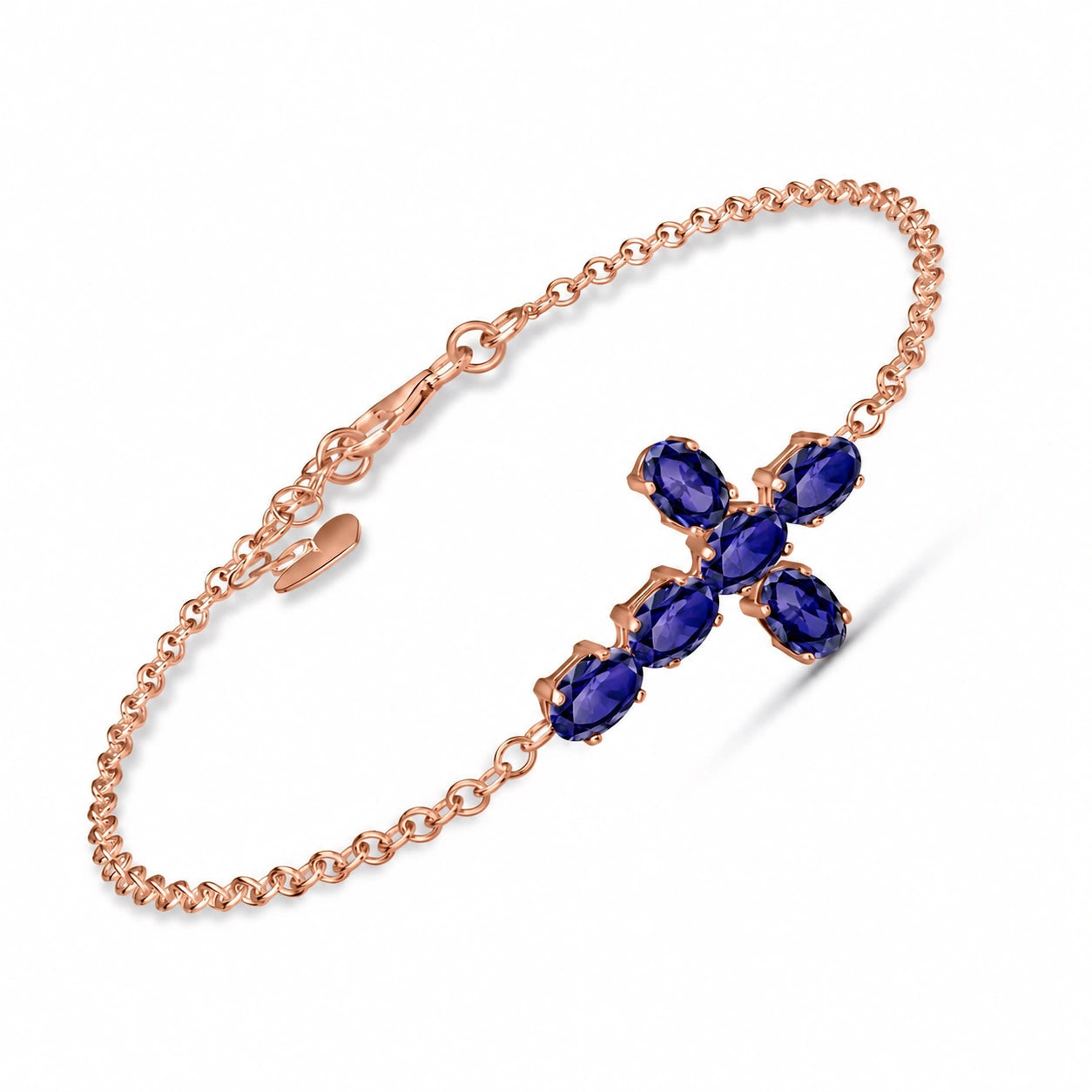 Rose Gold Celeste Bracelet Sapphire 10K — Lucrezia