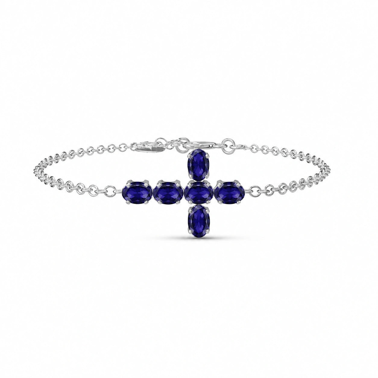 White Gold Celeste Bracelet Sapphire 10K — Lucrezia