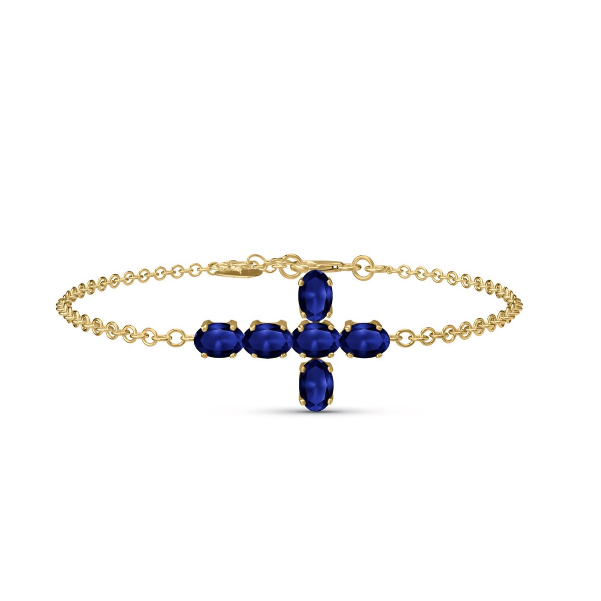 Yellow Gold Celeste Bracelet Sapphire 10K — Lucrezia
