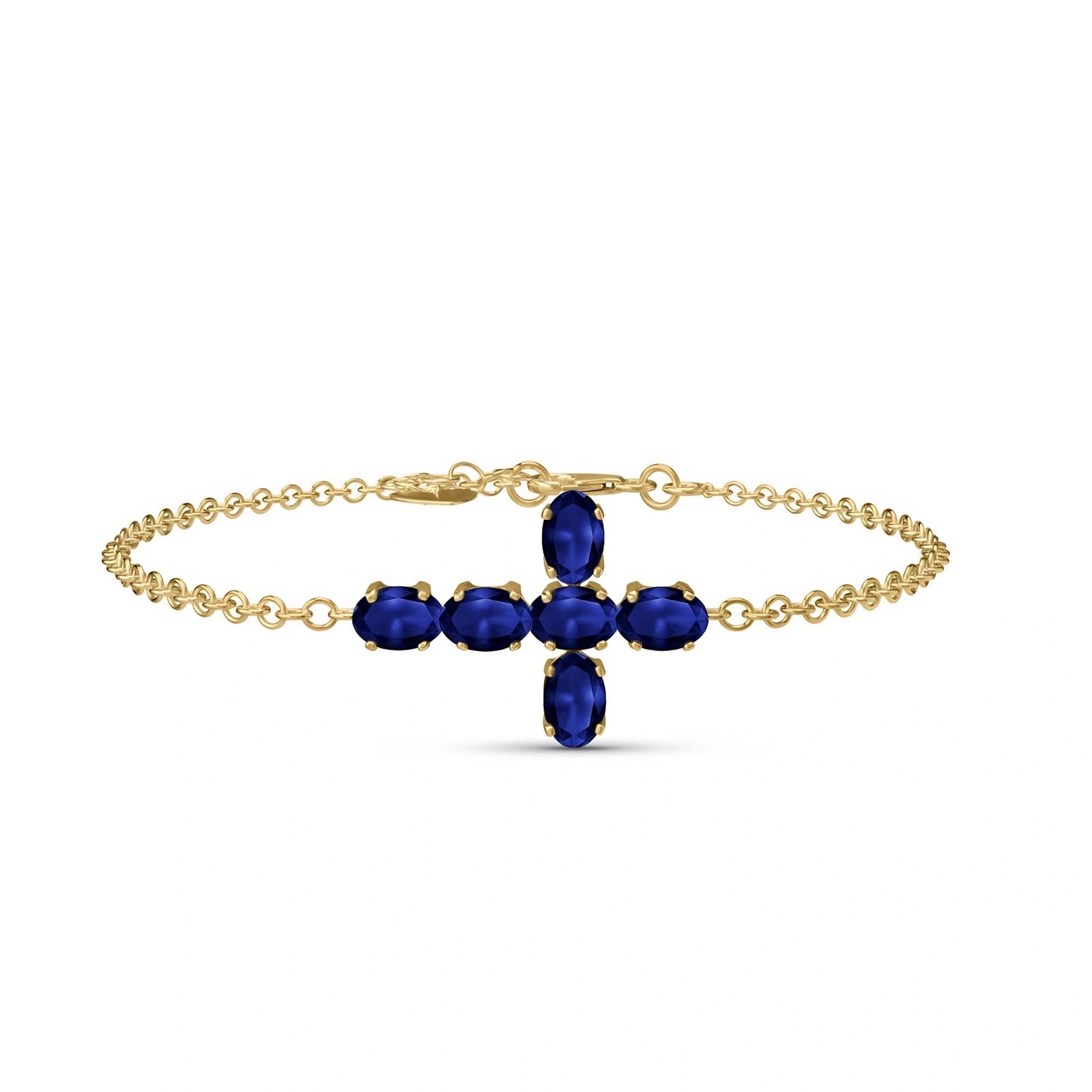 Yellow Gold Celeste Bracelet Sapphire 10K — Lucrezia