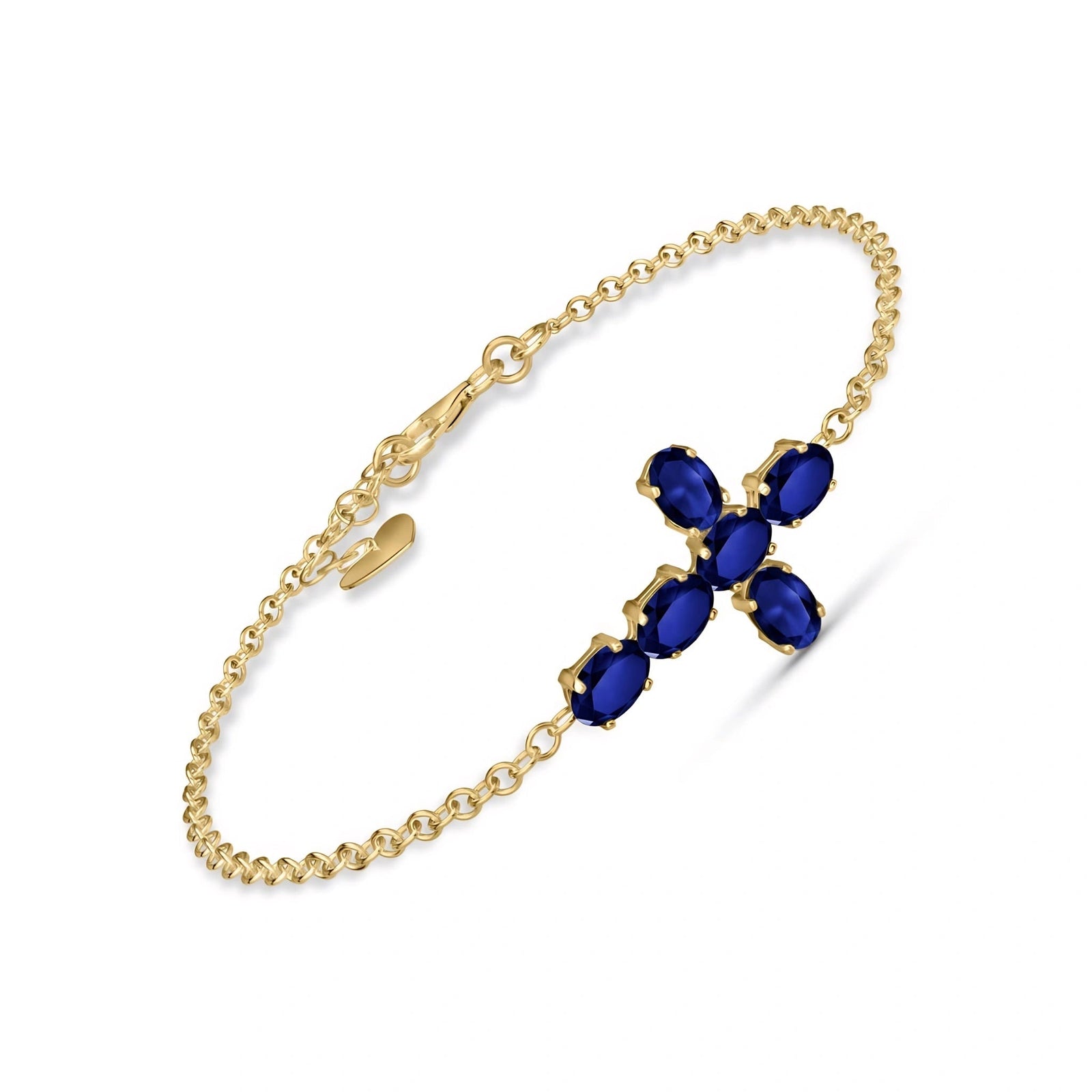 Yellow Gold Celeste Bracelet Sapphire 10K — Lucrezia