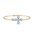 Yellow Gold Celeste Bracelet Aquamarine 10K — Lucrezia