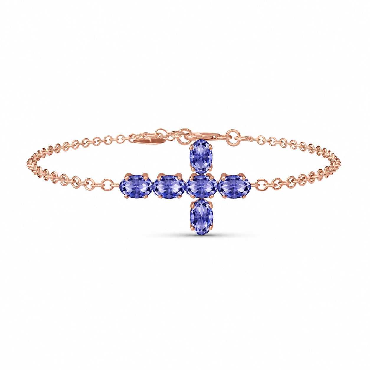 Rose Gold Celeste Bracelet Tanzanite 10K — Lucrezia