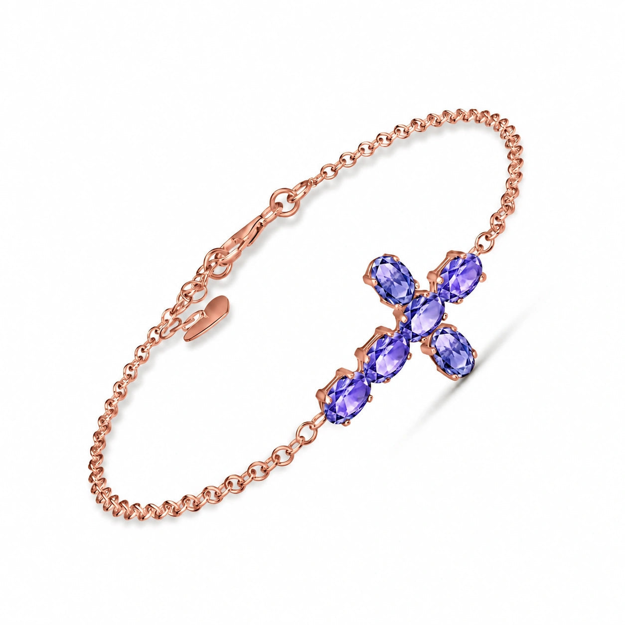 Rose Gold Celeste Bracelet Tanzanite 10K — Lucrezia