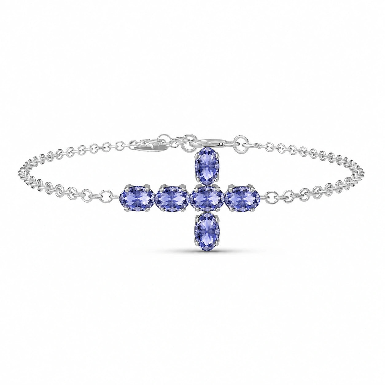 White Gold Celeste Bracelet Tanzanite 10K — Lucrezia