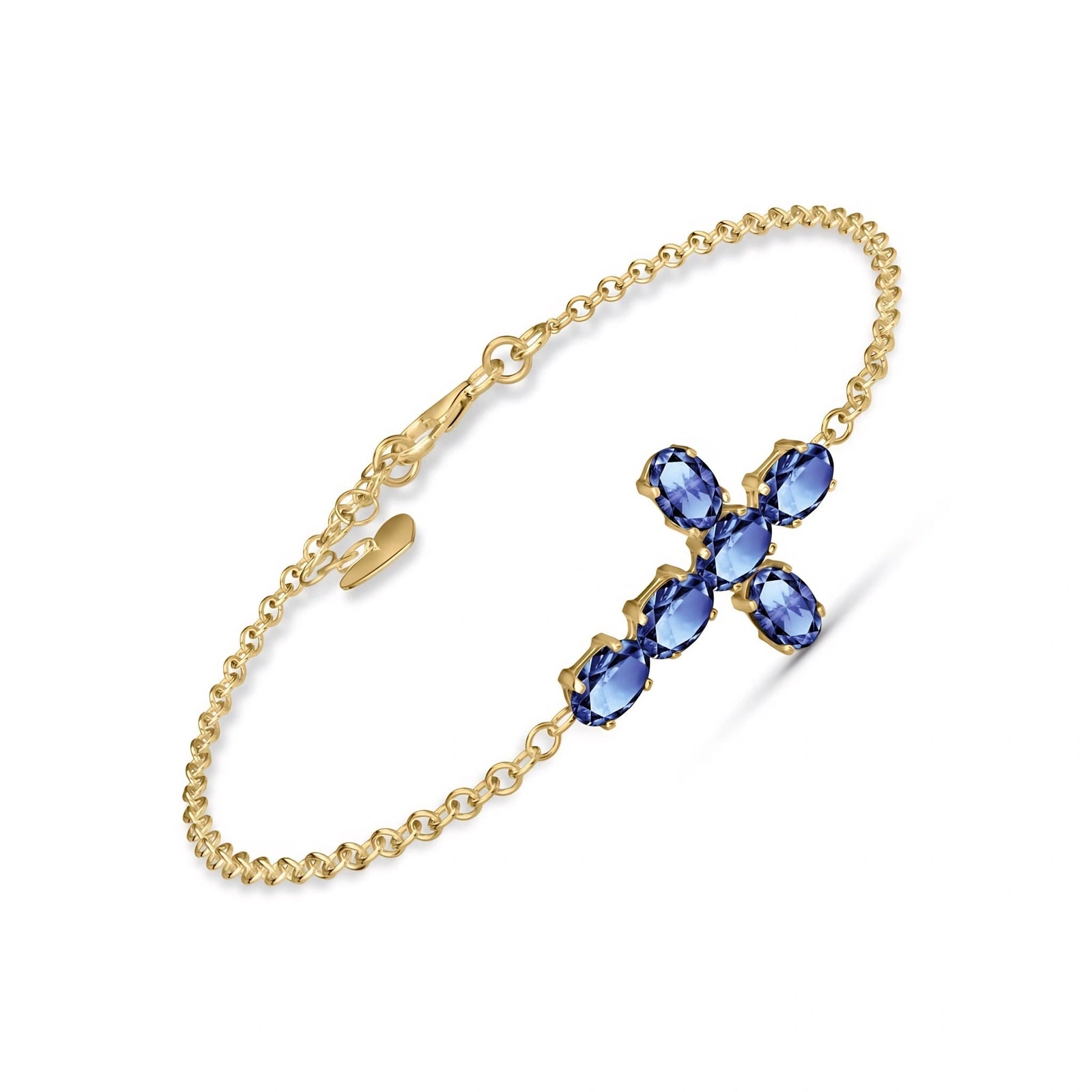 Yellow Gold Celeste Bracelet Tanzanite 10K — Lucrezia