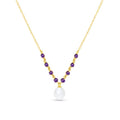 Yellow Gold Necklace Pearl 10K — Elvira