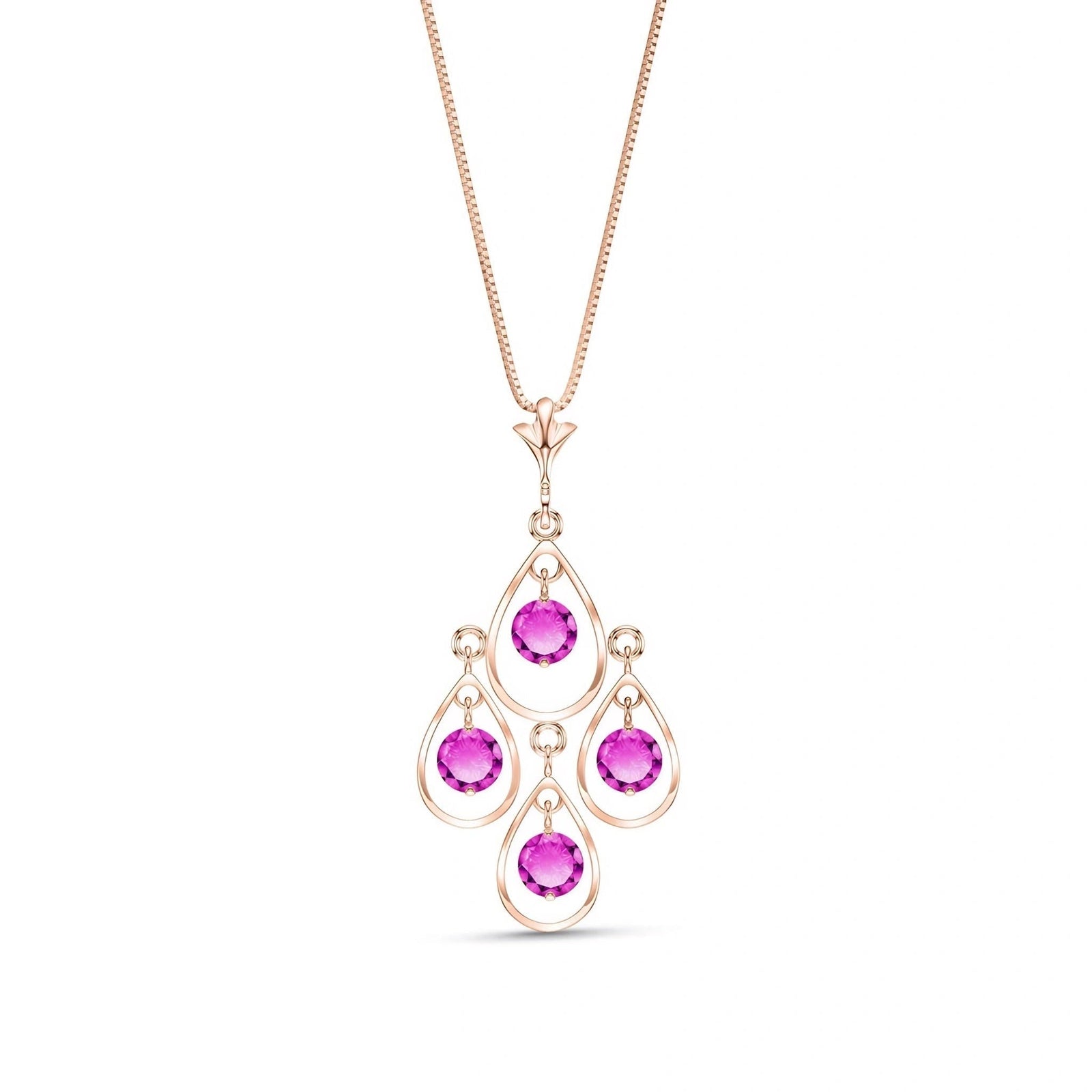 Rose Gold Vintage Necklace Pink Topaz 10K — Elisabetta