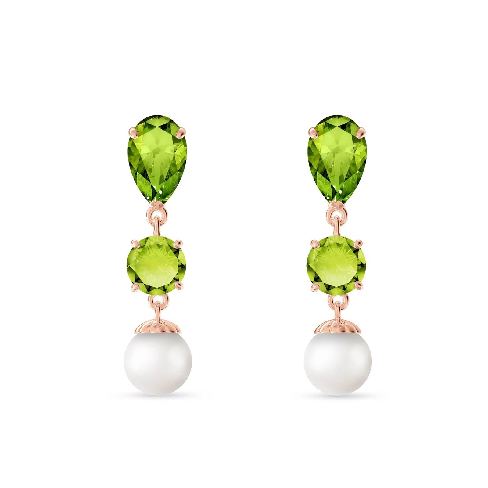 Rose Gold Pearl & Peridot — Mariacaterina