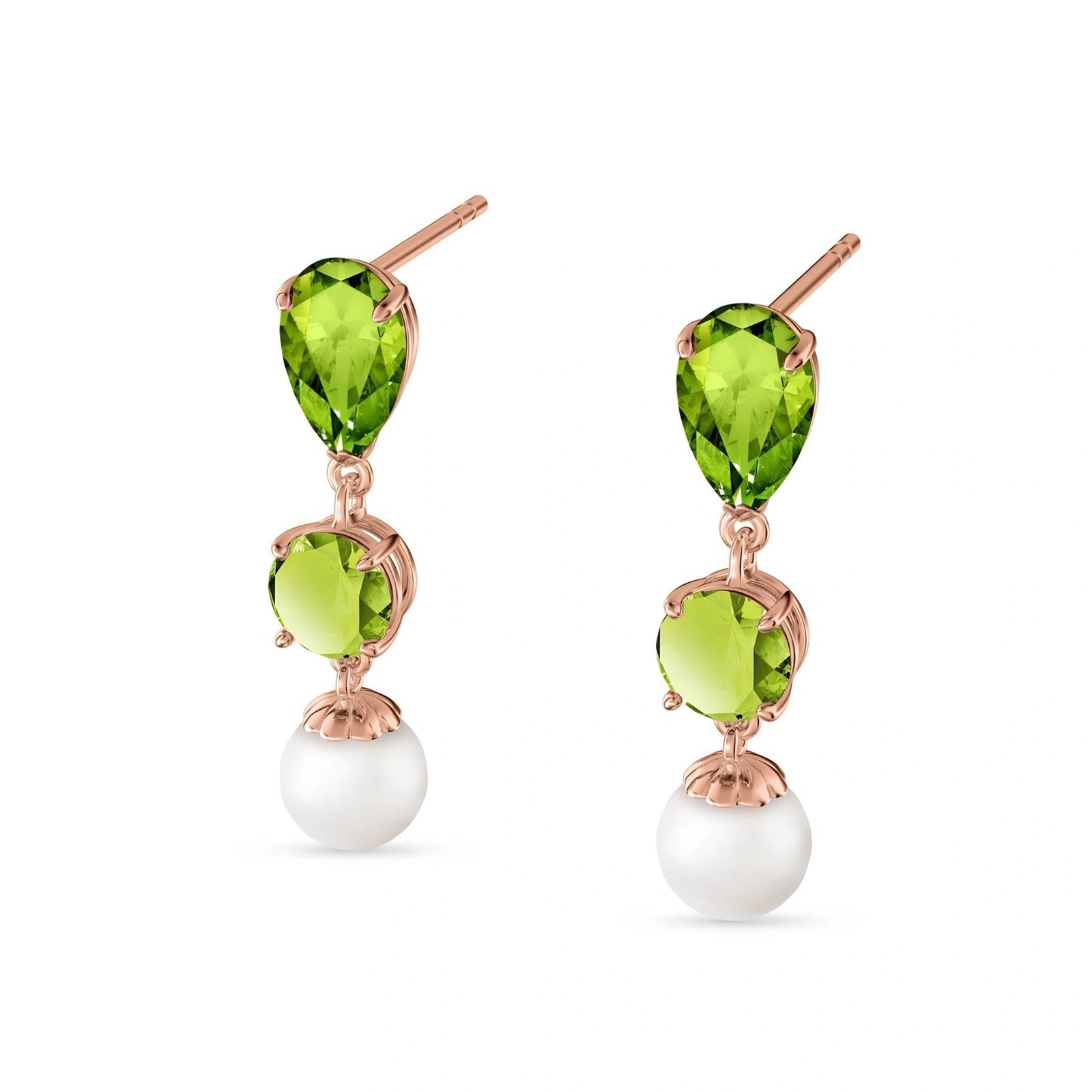 Rose Gold Pearl & Peridot — Mariacaterina