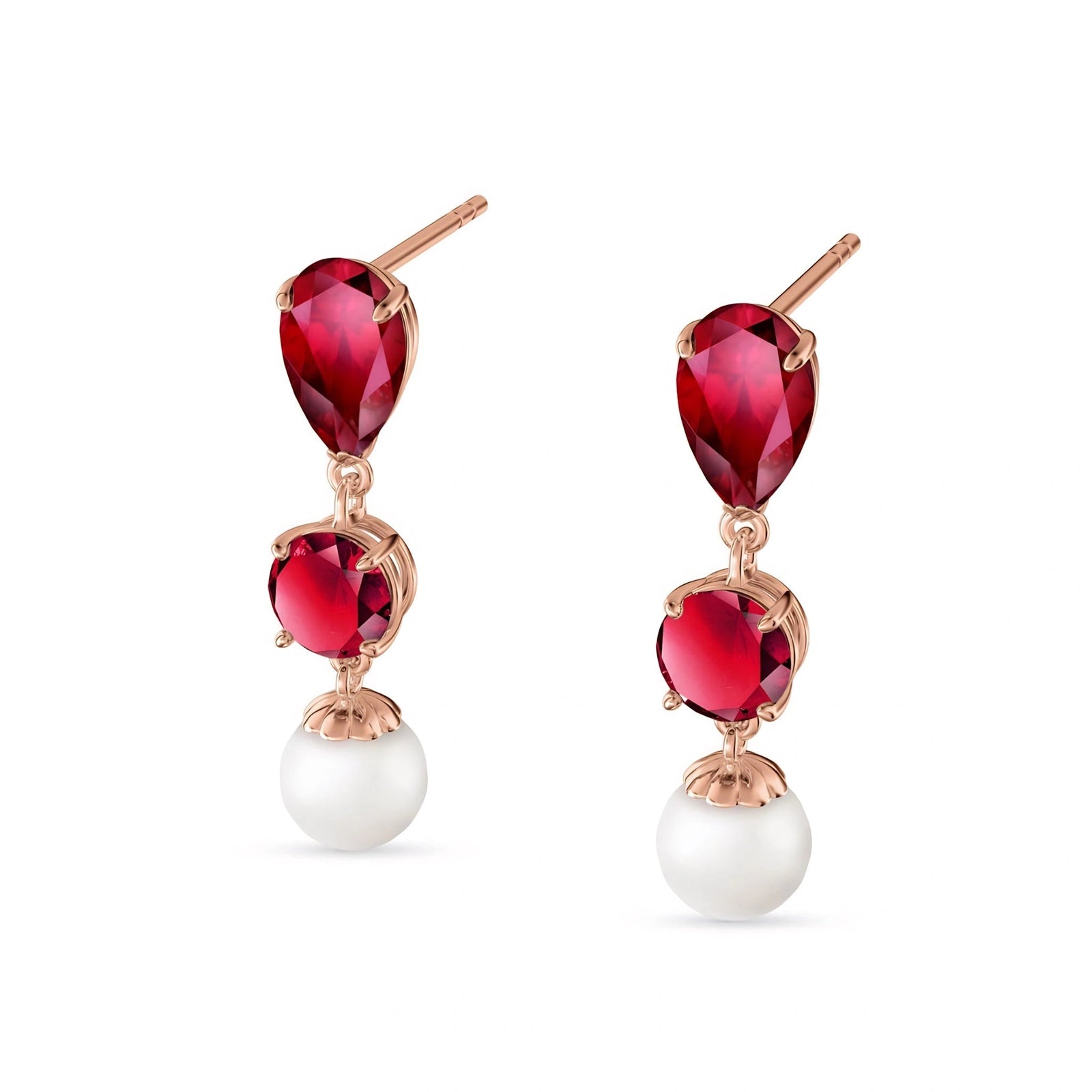 Rose Gold Pearl & Ruby — Mariacaterina