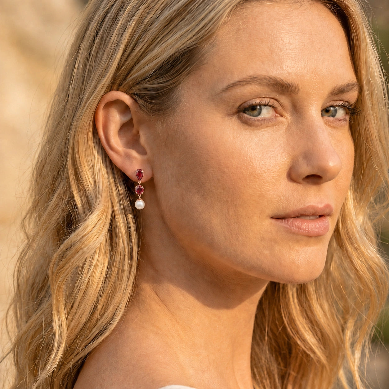 Rose Gold Pearl & Ruby — Mariacaterina