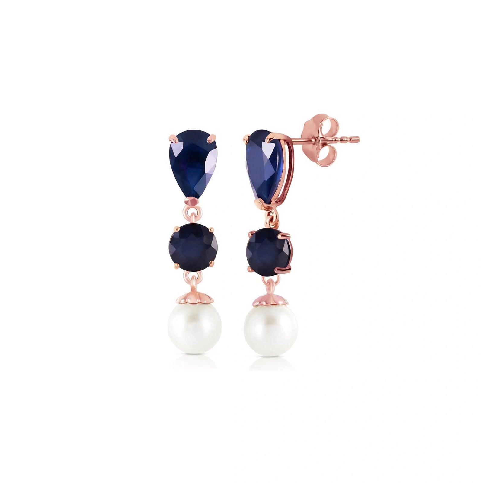 Rose Gold Pearl & Sapphire — Mariacaterina