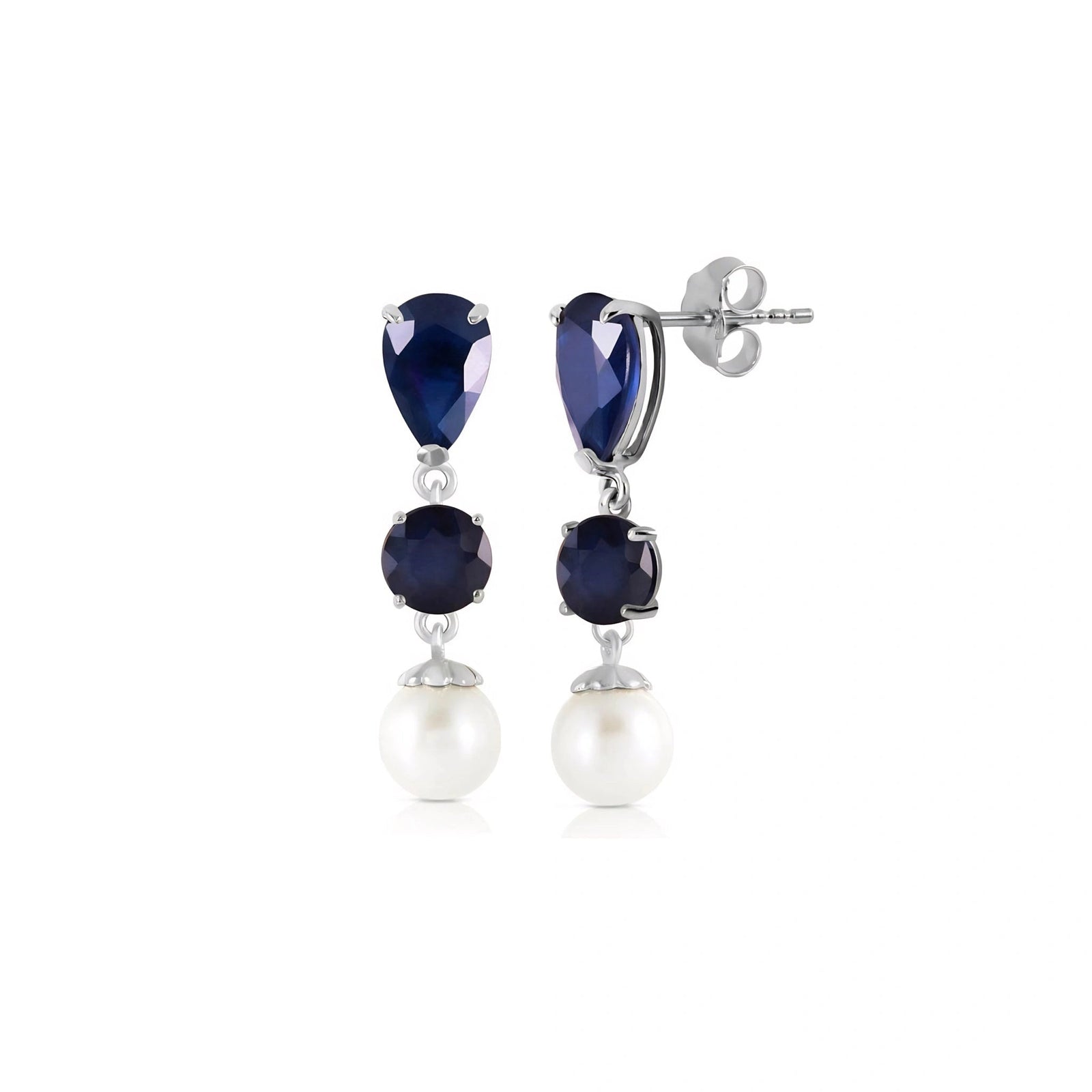 White Gold Pearl & Sapphire — Mariacaterina