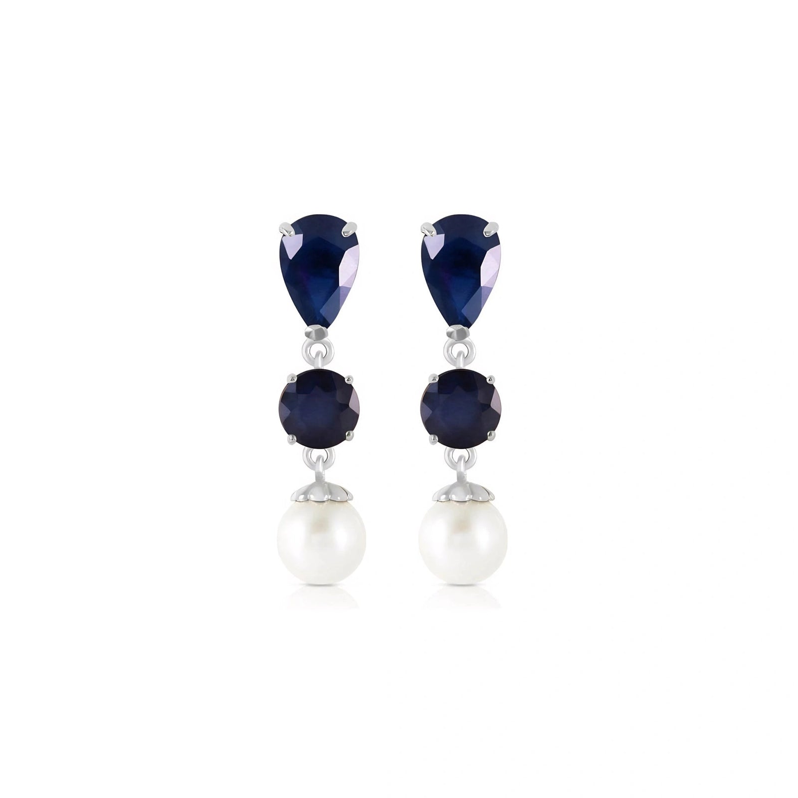 White Gold Pearl & Sapphire — Mariacaterina