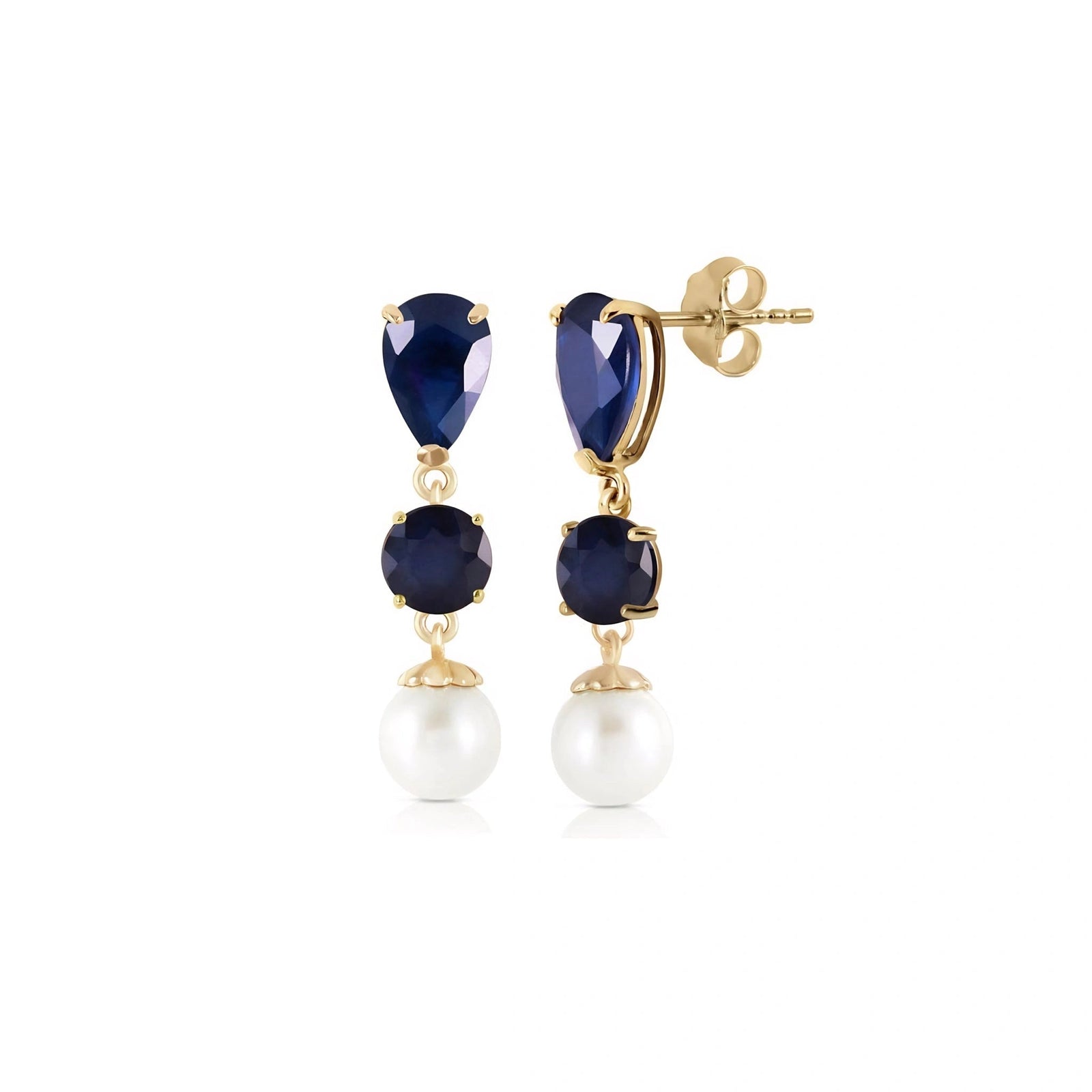 Yellow Gold Pearl & Sapphire — Mariacaterina