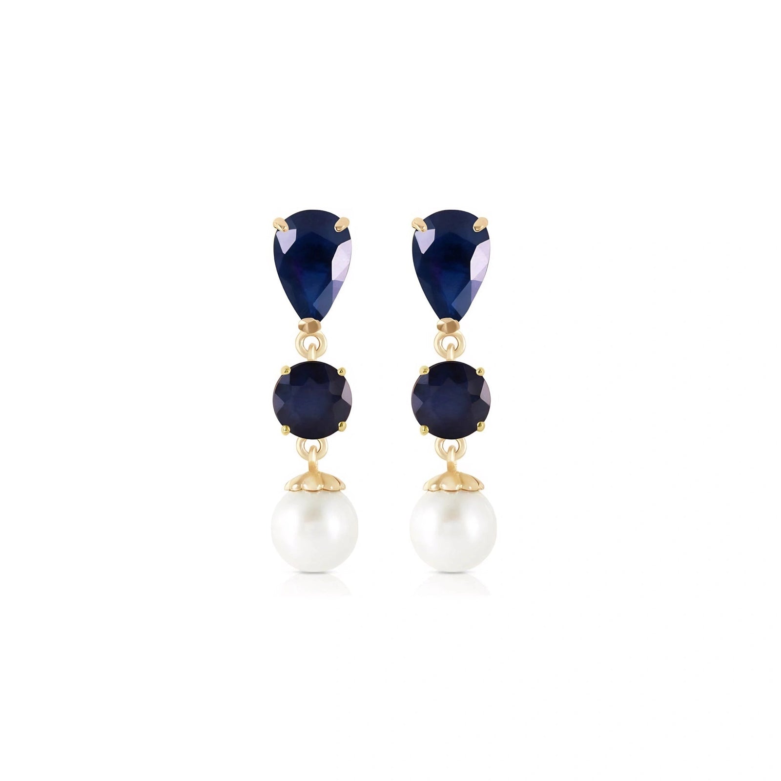 Yellow Gold Pearl & Sapphire — Mariacaterina