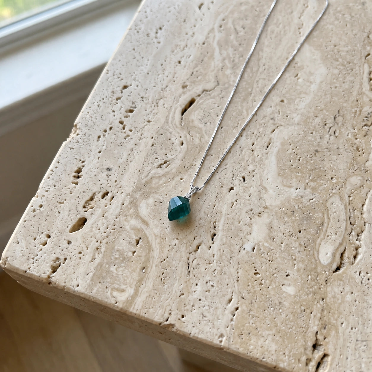 White Gold Emerald & Diamond — Malia