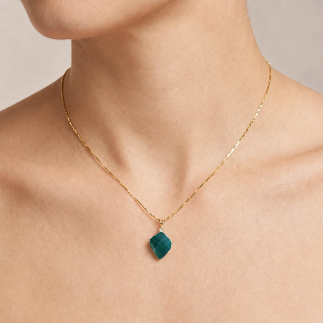 Yellow Gold Emerald & Diamond — Malia
