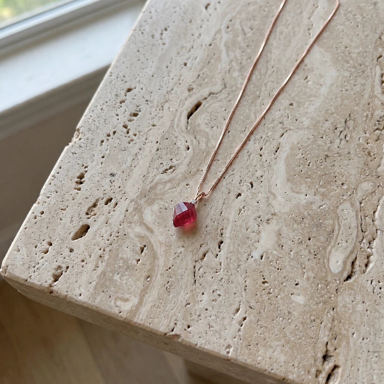 Rose Gold Ruby & Diamond — Malia