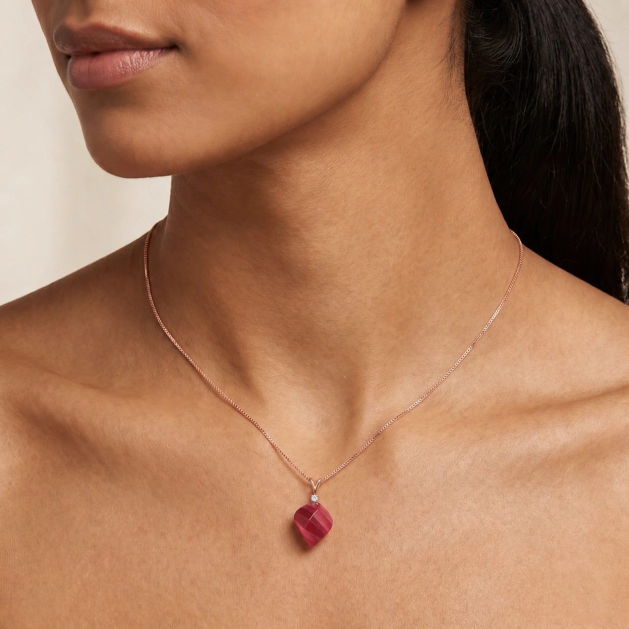 Rose Gold Ruby & Diamond — Malia