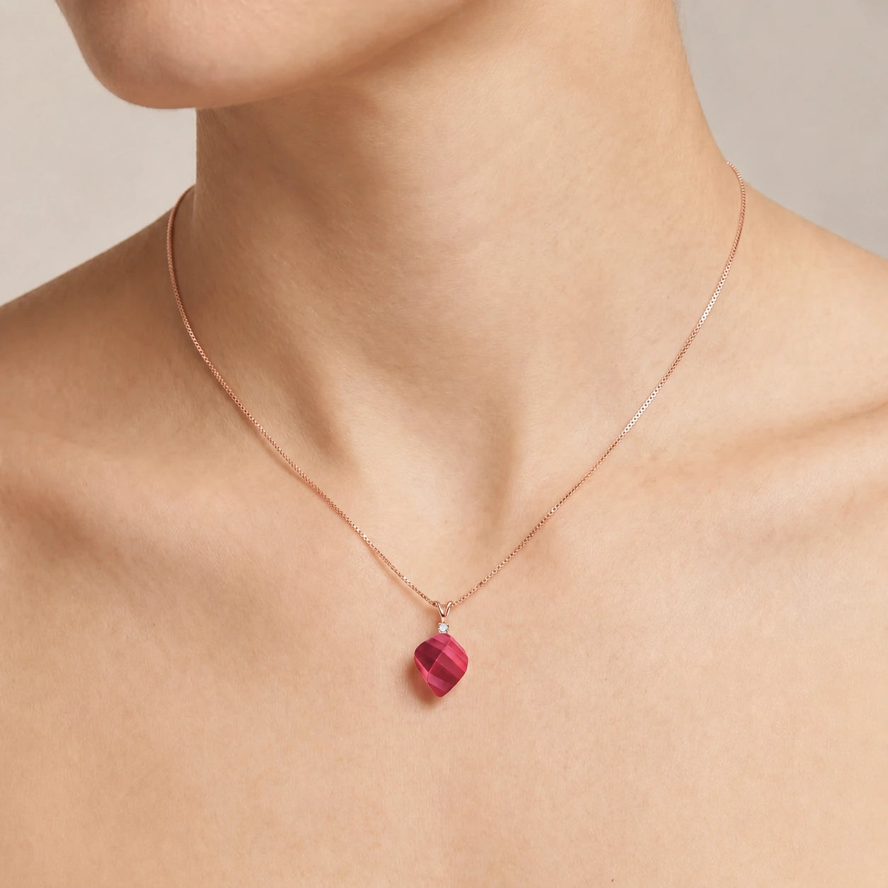 Rose Gold Ruby & Diamond — Malia