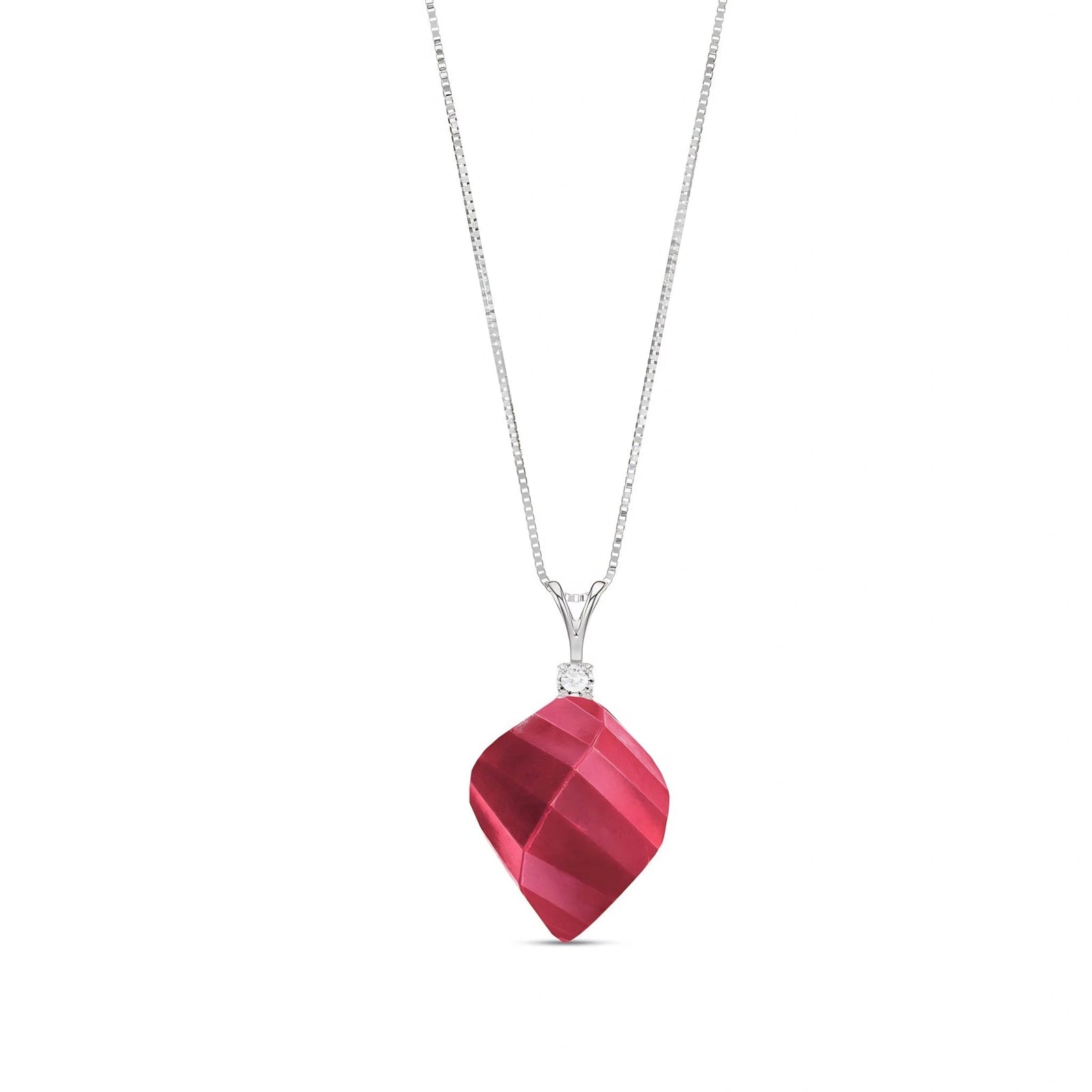 White Gold Ruby & Diamond — Malia