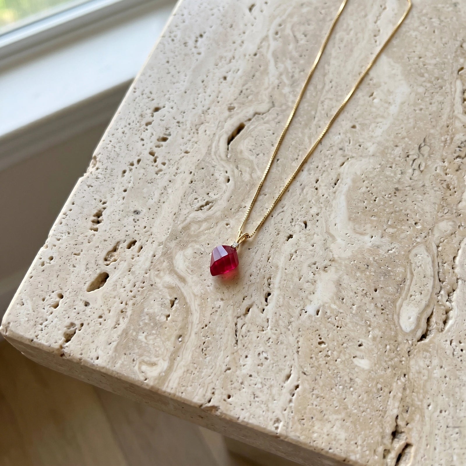 Yellow Gold Ruby & Diamond — Malia