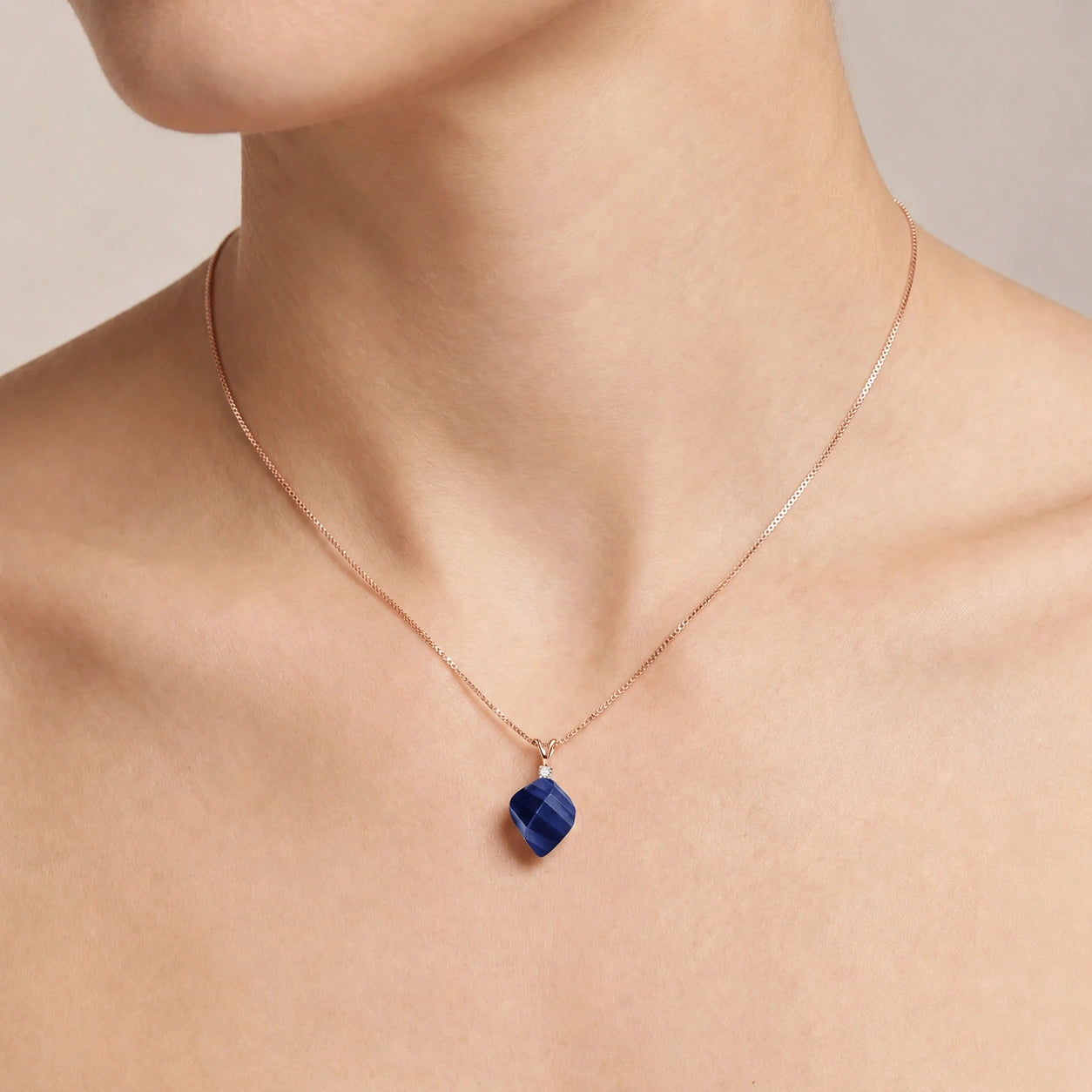 Rose Gold Sapphire & Diamond — Malia