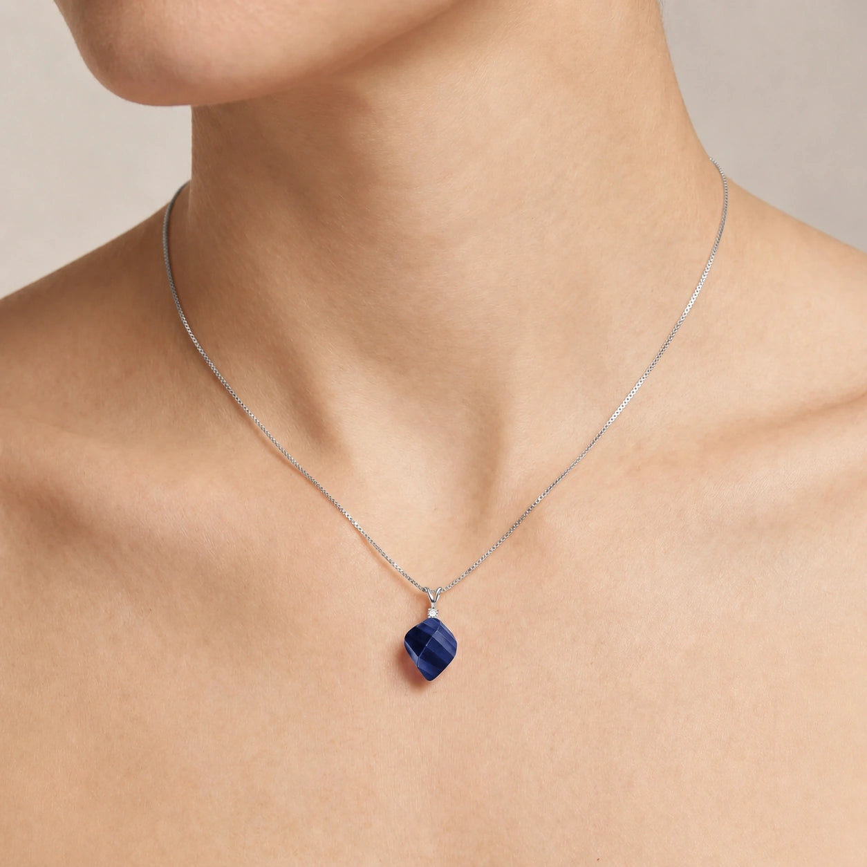 White Gold Sapphire & Diamond — Malia