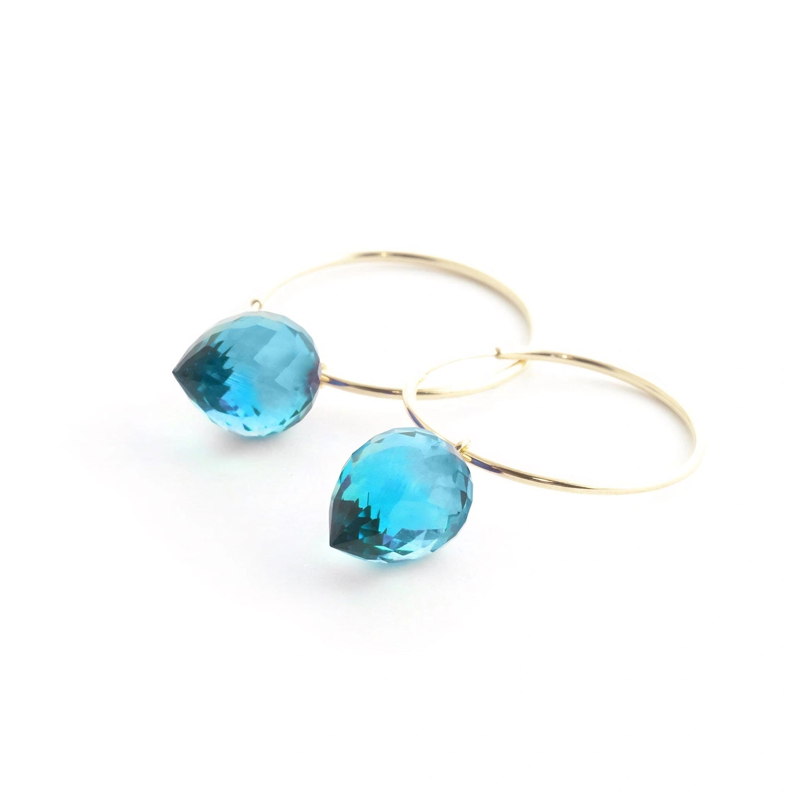 Yellow Gold Blue Topaz — Mariaelsa