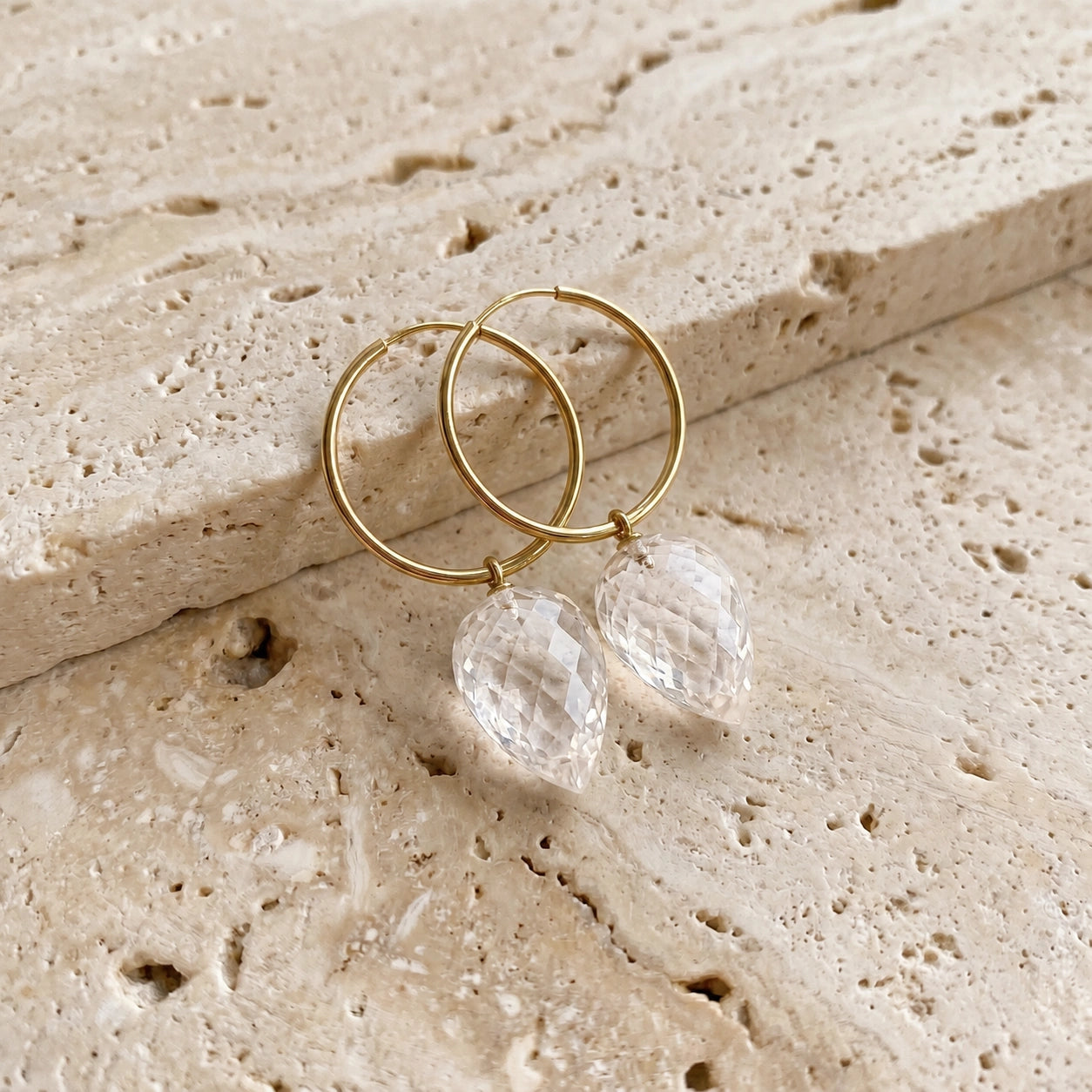 Yellow Gold White Topaz — Mariaelsa