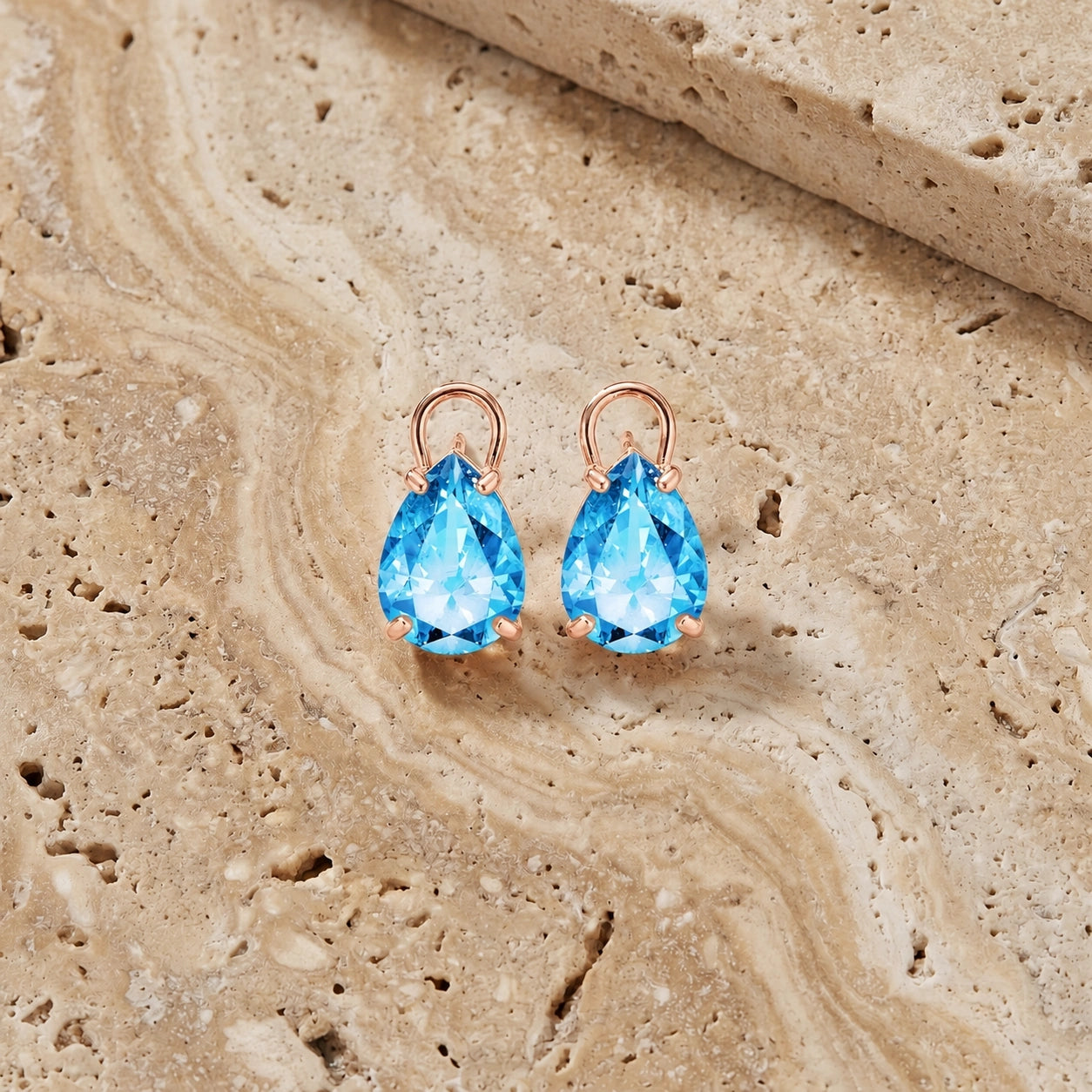 Rose Gold Blue Topaz — Mariafrida