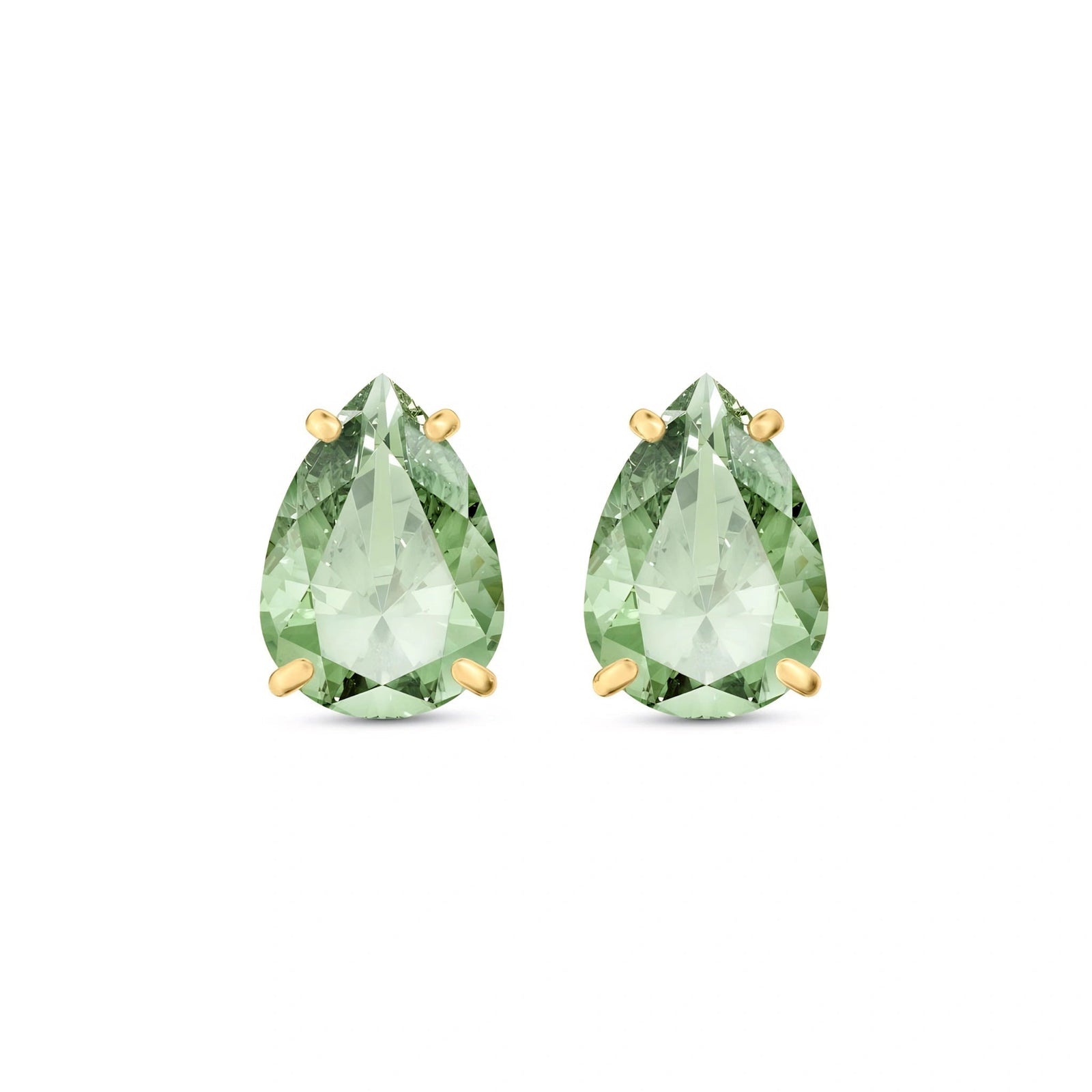 Yellow Gold Green Amethyst — Mariafrida