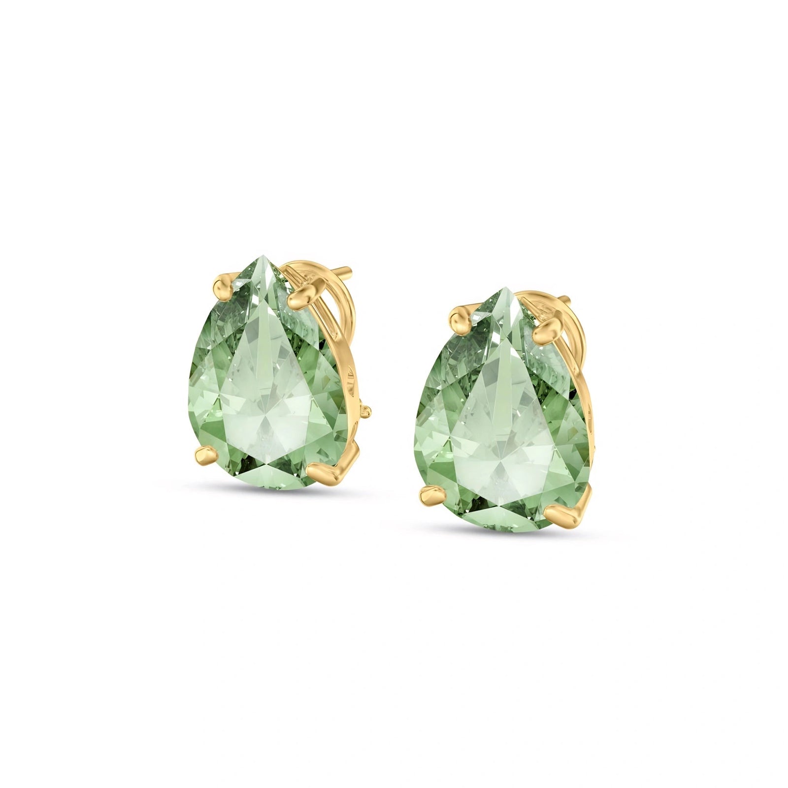 Yellow Gold Green Amethyst — Mariafrida