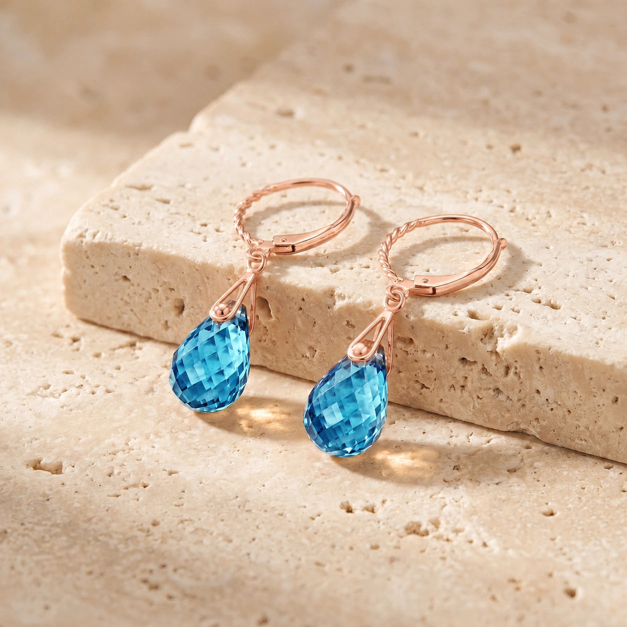 Rose Gold Blue Topaz — Margaritina