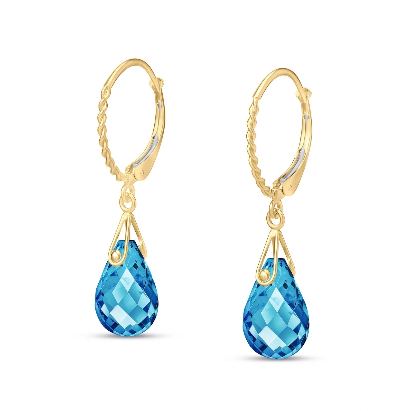 Yellow Gold Blue Topaz — Margaritina
